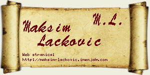 Maksim Lacković vizit kartica